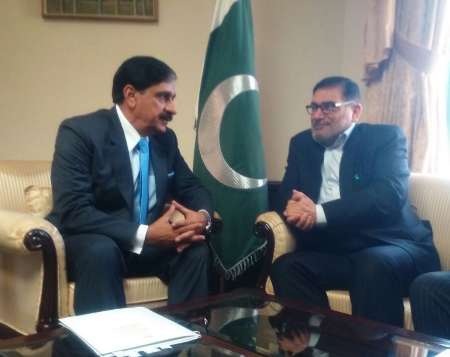 Shamkhani meets with Pakistani advisor to PM