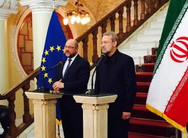 Larijani, EP president discuss issues of mutual interest