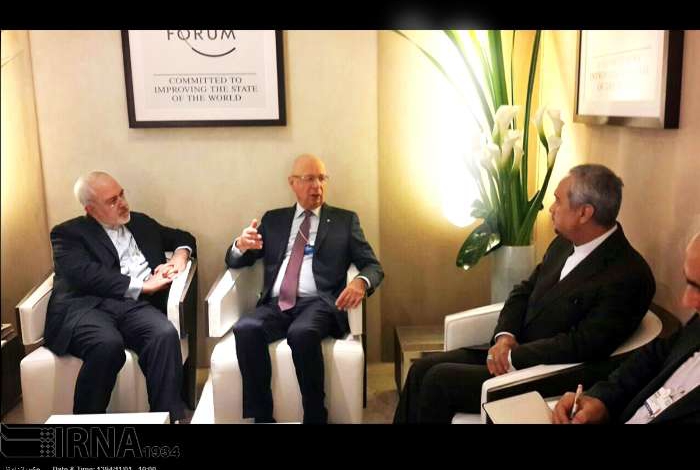 WEF founder confers with Iranian foreign minister