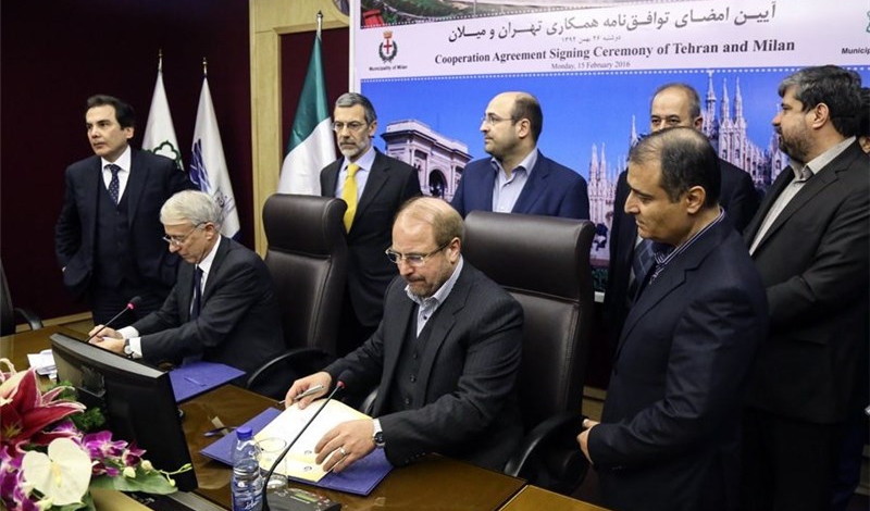 Tehran, Milan mayors ink cooperation pact