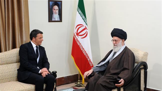 Ayatollah Khamenei receives Italian premier in Tehran