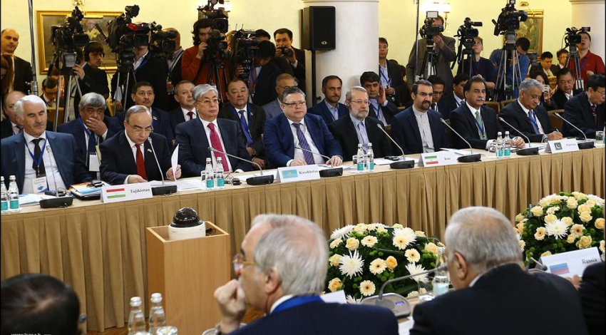 Iranian speaker attends Eurasia parliamentary summit in Moscow
