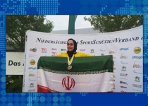Iranian female sports shooter claims gold in 2016 Hanover cup