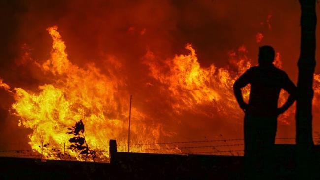 Massive fire erupts near NATO military base in Turkey