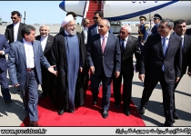 President Rouhani arrives in Baku