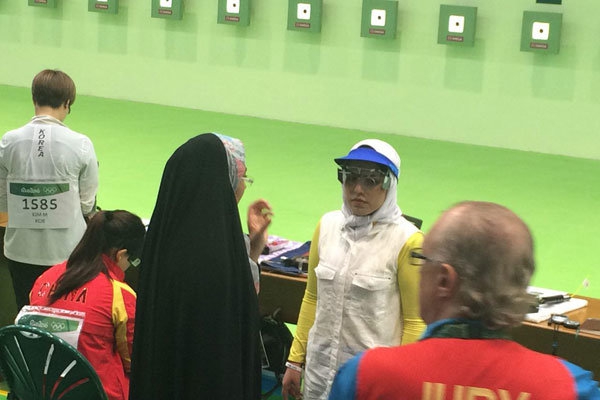 Iran female shooter eliminated in Rio Olympics