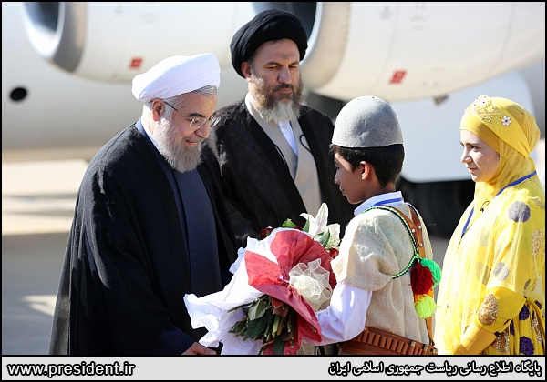 President Rouhani arrives in Yasuj