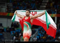Iranian wrestler bags bronze in mens Greco-Roman wrestling