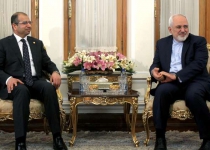 Photos: Zarif meets Iraqi speaker of parl.  <img src="https://cdn.theiranproject.com/images/picture_icon.png" width="16" height="16" border="0" align="top">