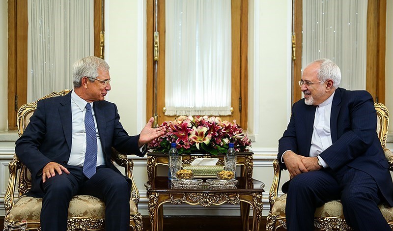 Zarif confers with French senior parliamentarian