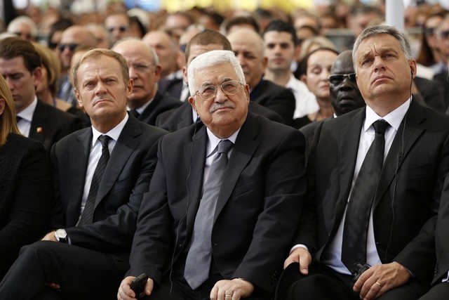 Abbas attends funeral of former Israeli president Peres