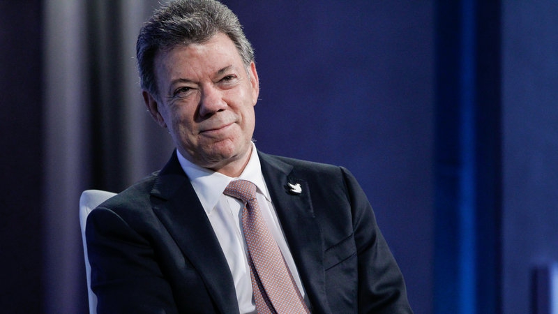 Colombian President Juan Manuel Santos awarded Nobel Peace Prize