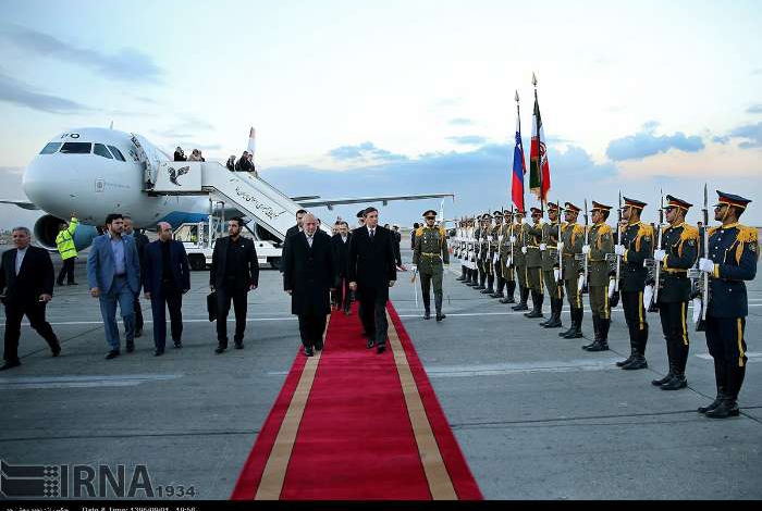 Slovenian president arrives in Tehran