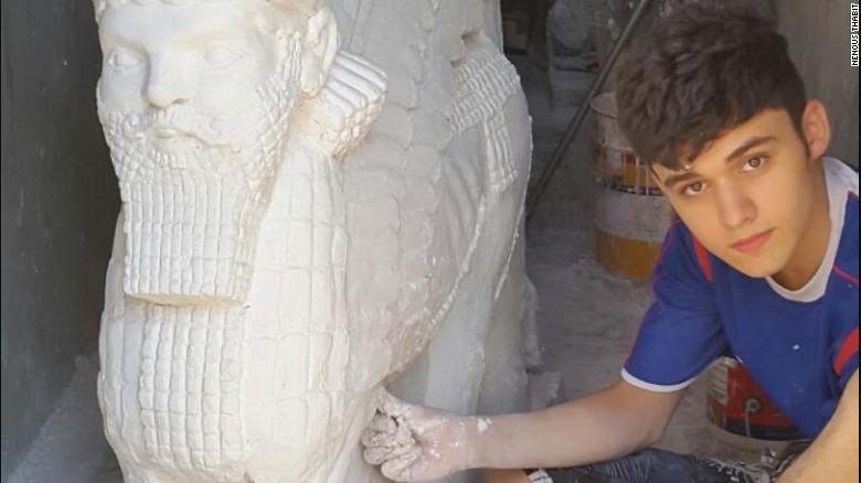 Teen hits back at ISIS by sculpting Nimrud
