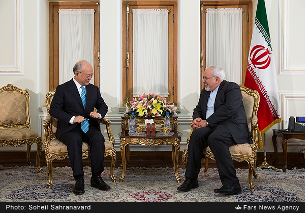 Amano, Zarif exchange views on latest situation of JCPOA multiparty deal