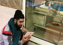 Iranian teacher visits bed-ridden boy fighting cancer in hospital