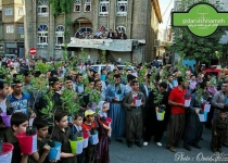 Green protest at forest destruction in Northwestern Iran