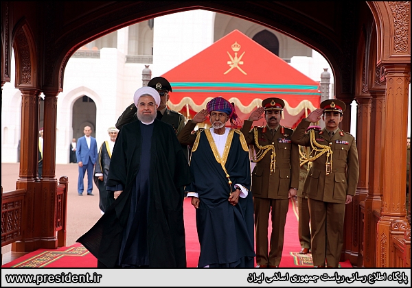 President Rouhani officially welcomed in Muscat