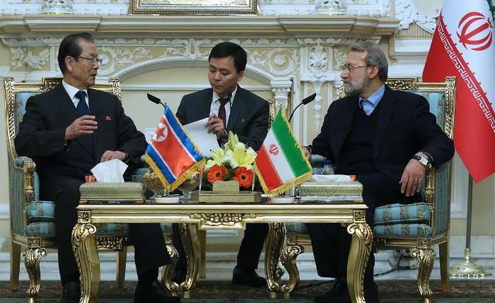 Chairman of N.Korean Supreme Assembly confers with Larijani