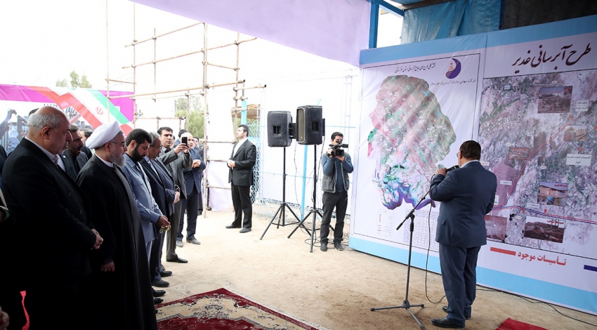 President visits Ahwaz No. 2 Water Treatment Plant
