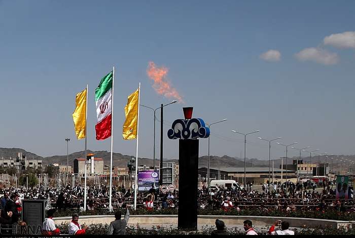 President launches major gas pipeline project southeast of Iran