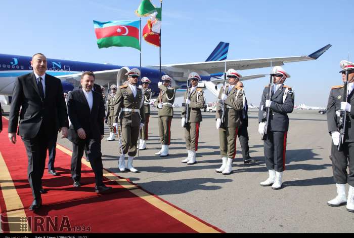 Pres. Aliyev lands in Tehran