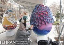 Photos: Giant eggs coloured ahead of Nowruz  <img src="https://cdn.theiranproject.com/images/picture_icon.png" width="16" height="16" border="0" align="top">