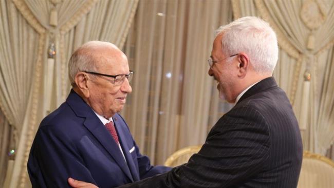 Iranian FM Zarif meets with Tunisian president