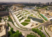 Giant green roof built in Tehran Book Garden