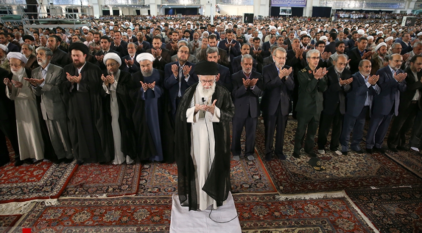 Ayatollah Khamenei officiates at Eid prayers in Tehran