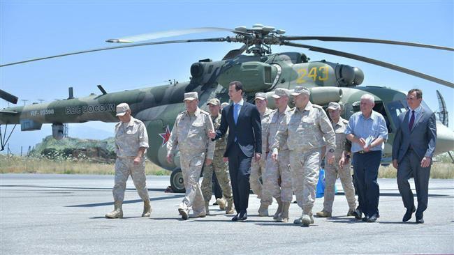 Syrian president visits Russian-run air base in Latakia