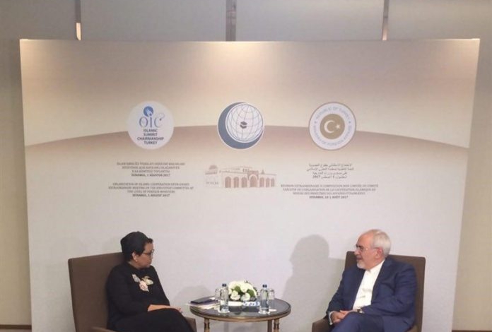 FM Zarif holds meeting with Indonesian counterpart in Istanbul