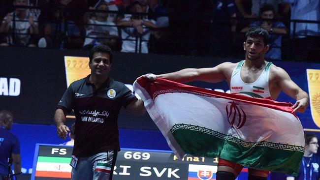 Hassan Yazdani wins historic gold at World Wrestling Championships