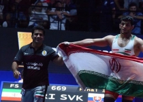 Hassan Yazdani wins historic gold at World Wrestling Championships