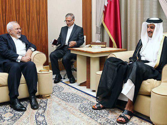 Iran FM, Emir of Qatar hold talks in Doha