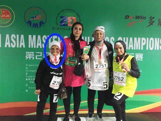 81-year-old Iranian woman wins gold in China Athletics Games