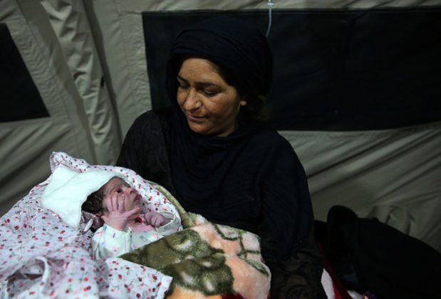 Two babies born in makeshift hospital amid Iran earthquake