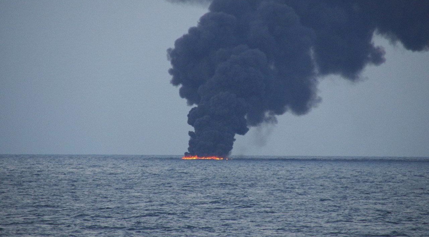 China says sunken Iranian tanker may be leaking bunker fuel