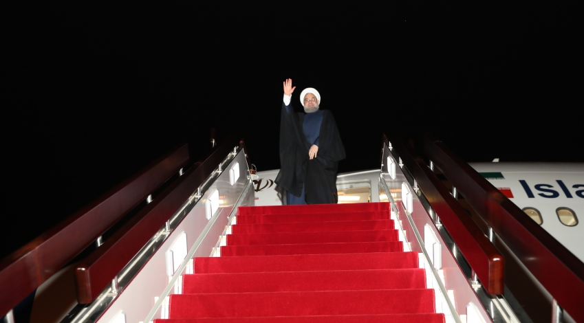 President leaves China for Tehran