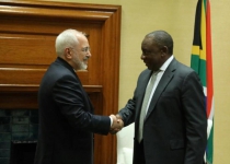Iran FM Zarif confers with South African president