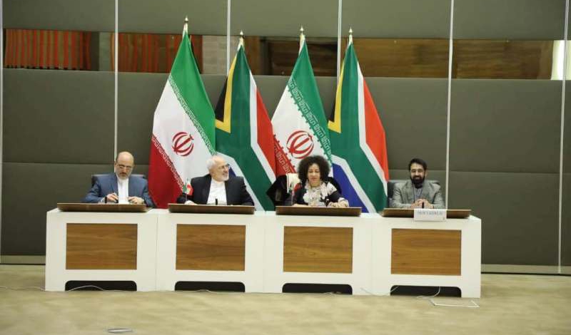 Iran FM Zarif confers with South African counterpart