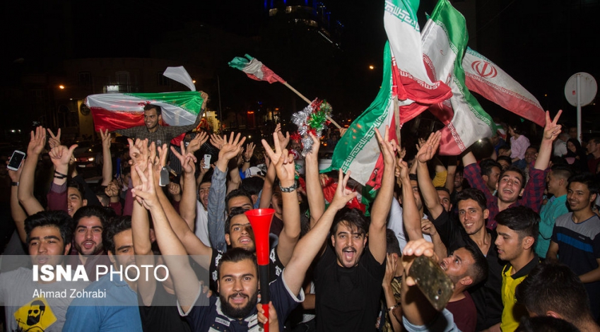 Iranians pour into streets to celebrate World Cup win