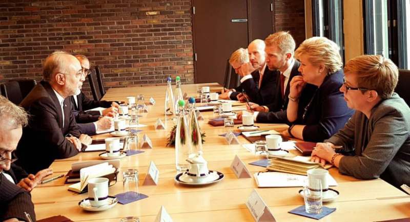 Iran nuclear chief, Norway PM review issues of mutual interest in Oslo