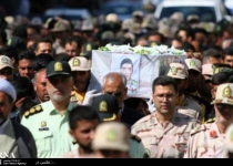 Funeral ceremony for martyred border guard held in Mashhad