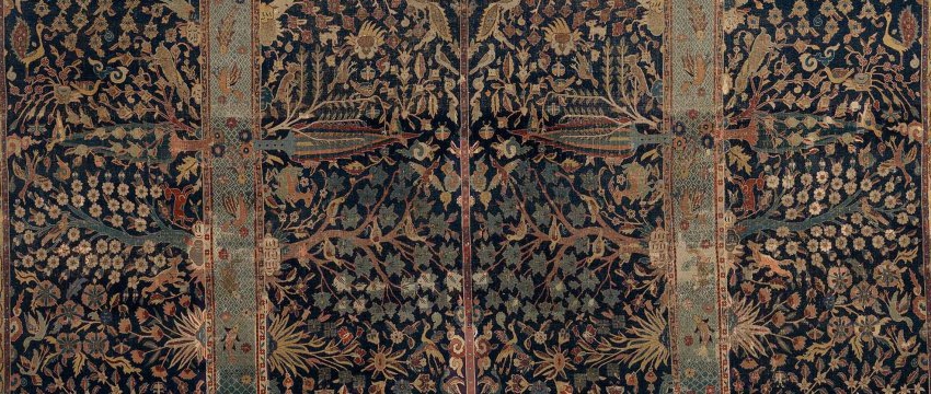 Persian Garden Carpet on display at Metropolitan Museum