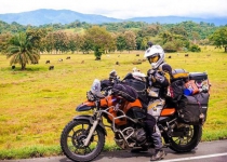 Iranian woman tourist travels across world on motorbike
