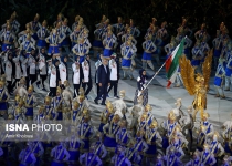 Iran delegation marches at Asian Games Opening Ceremony