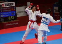 Iran female karateka bags silver at Asian Games