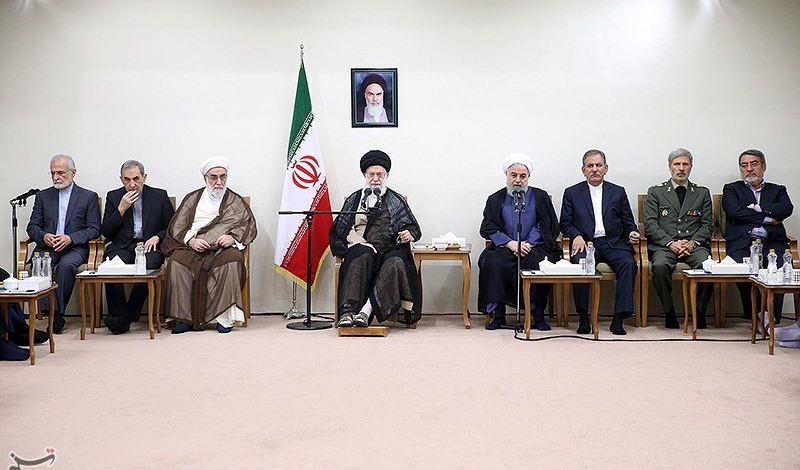 Leader receives Pres. Rouhani, his cabinet members