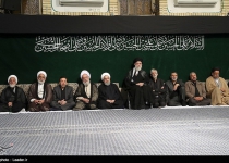 Photos: Ayatollah Khamenei attends a Muharram mourning ceremony on the night of Tasua  <img src="https://cdn.theiranproject.com/images/picture_icon.png" width="16" height="16" border="0" align="top">